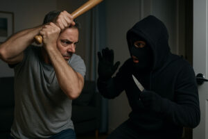 Es delito pegar a un ladrón que entra en tu casa